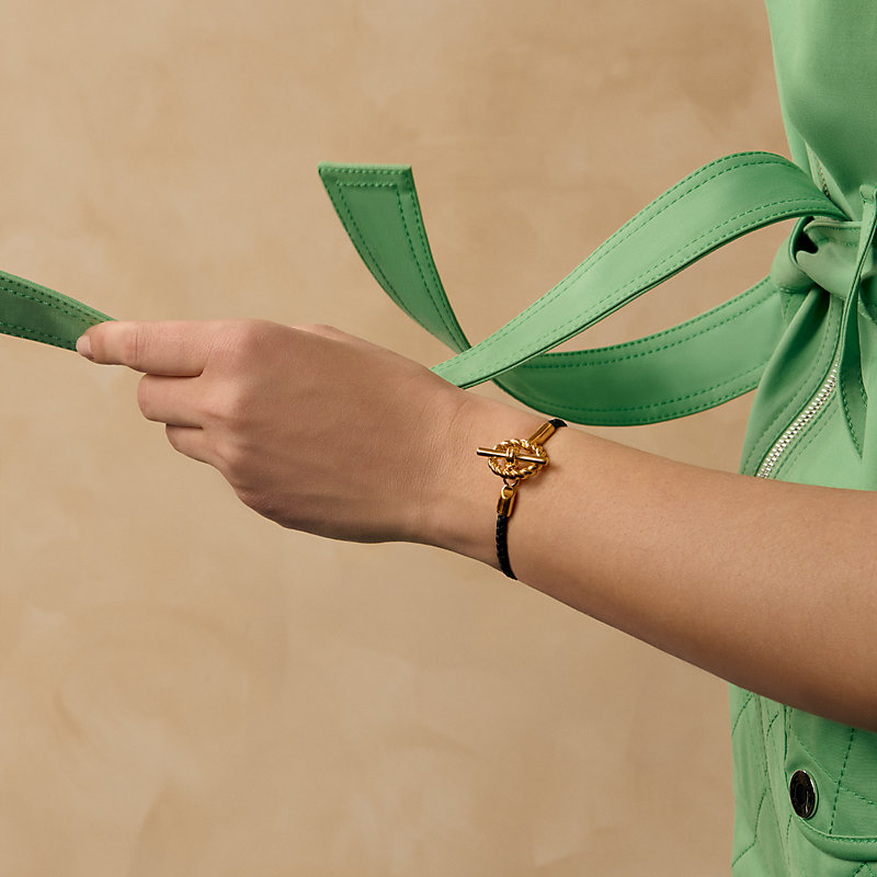 HERMES ダブルループブレスレット ブラック HERMES エルメス ブレスレット ROULISDOUBLE ルリ ダブル